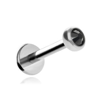 shumee Labret uhan iz titana s črnim kristalom srebra 1,2/6/3