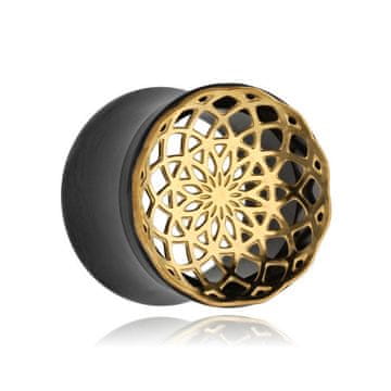 shumee Tunel - zlata mandala - črna - PT-047 8 mm