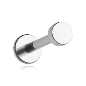 shumee Labret iz titana z ravno kapico, srebrna 1,2/6/2,5