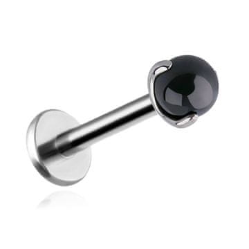 shumee Labret iz titana s črnim ahatom 1,2/8/3
