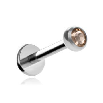 shumee Titanov labret uhan s srebrnim kristalom barve šampanjca 1,2/6/2,5