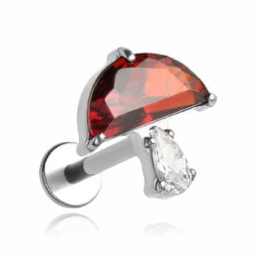 shumee Uhani iz gobe iz titana - srebrni - TGW-178 1,2/6