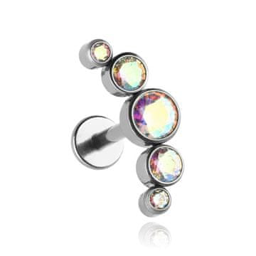 shumee Uhani iz titana z opalnim kubičnim cirkonijem 1,2/8