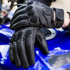 shumee WOLF LAHKE, MOČNE USNJENE MOTOCIKLERSKE ROKAVICE ČRNE M