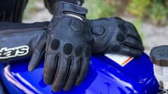 shumee WOLF LAHKE, MOČNE USNJENE MOTOCIKLERSKE ROKAVICE ČRNE M