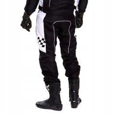 shumee WOLF 2-SLOJNE MOTOCIKLERSKE HLAČE ZAŠČITNE ČRNO-BELE XL