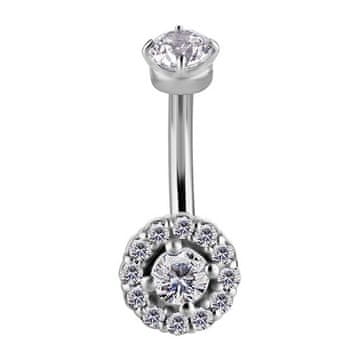 shumee Uhan banana - Premium cirkonij - bel kubični cirkonij - srebro - B-012 1.2/7