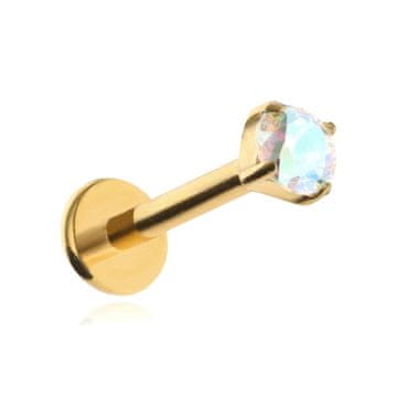 shumee Labret iz titanovega zlata z opalescentnim cirkonom 1,2/8/3