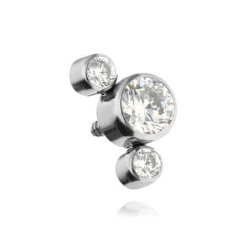 shumee Kapa iz titana z belimi cirkoni - TNA-012 1,2 mm