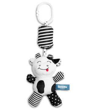 shumee Lastenvaunujen riipus kellolla Cow Black & White, Sensillo