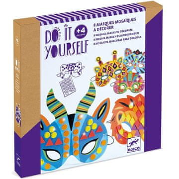 shumee DIY Art Kit - Mosaic Animal Masks, Djeco
