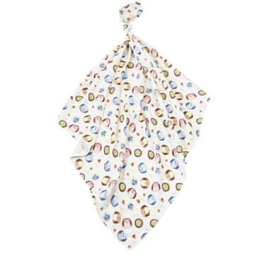 shumee Bambuvaippa 30x30 värikkäät pöllöt, bambulinja Texpol