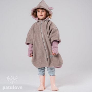 shumee LAMB POWDER PINK autoponcho koko M 2-6 vuotta, Patulove