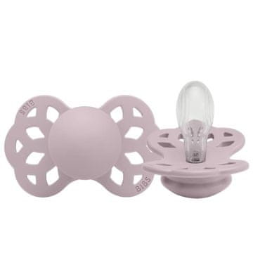 BIBS Symmetrinen silikonitutti INFINITY M DUSKY LILAC 6m+, ruokalaput