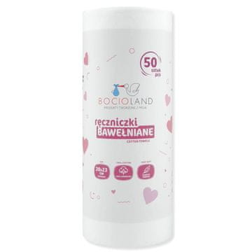 shumee Puuvillaiset pyyhkeet rullalla 20x23 cm 50 kpl, Bocioland