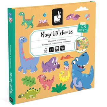 shumee Magnetistories Dinosaurs -magneettinen palapeli, Janod