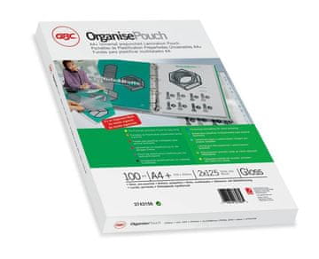 GBC Žepki A4, 125 mic, rob/vpenjanje, 100kos za plastificiranje