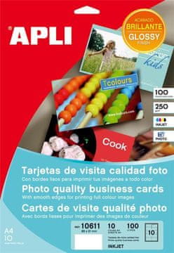 Apli Vizitke z gladkim robom 89 x 51 mm do odprodaje zaloge