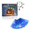 JOJOY® Set za izdelavo zapestnic, Božični adventni koledar + Svetleče krilo z LED lučkami | ADVENTPRINCESS, modra