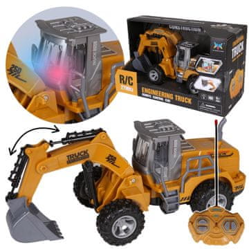 Mega Creative Daljinsko upravljani bagr, premični deli, zvok, daljinsko upravljani gradbeni stroj 6+