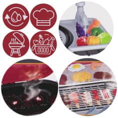 Mega Creative GRILL z pokrovom za žar za otroke + 68 dodatkov, funkcija razprševanja, XL vrtna igrača