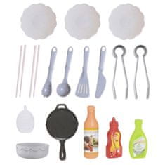 Mega Creative GRILL z pokrovom za žar za otroke + 68 dodatkov, funkcija razprševanja, XL vrtna igrača