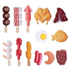 Mega Creative GRILL z pokrovom za žar za otroke + 68 dodatkov, funkcija razprševanja, XL vrtna igrača