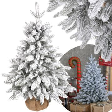 Bellushortus Umetno skandinavsko smrekovo božično drevo, gosto, zasneženo, v loncu 80 cm