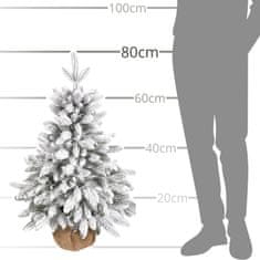 Bellushortus Umetno skandinavsko smrekovo božično drevo, gosto, zasneženo, v loncu 80 cm