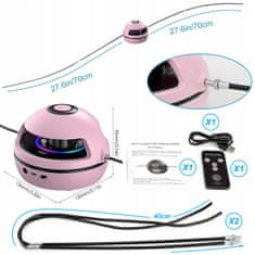 Dexxer Elektronska aku. fitnes kolebnica BT zvočnik pametna LED skakalna vrv roza