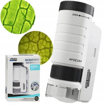 Dexxer Prenosni LED+UV izobraževalni mikroskop 200x