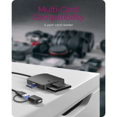 IcyBox IB-CR302-CU3 čitalec kartic USB 3.0 z USB-A in USB-C priključkom