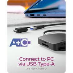 IcyBox IB-CR302-CU3 čitalec kartic USB 3.0 z USB-A in USB-C priključkom