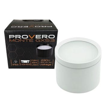 shumee Nadogradna svetilka SPOT MONTE bela Ø8cm 1xGX53 10W za kuhinjo, kopalnico, IP65 Idealed