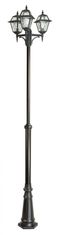shumee Retro vrtna svetilka za park 285 cm 3xE27 črna IP43 SU-MA Vitraž OGMWN 3 N