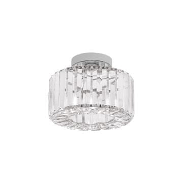 shumee Glamurozna stropna svetilka s steklenimi kristali, okrogla, kromirana, 1xE27 15W, VETRO Light Prestige