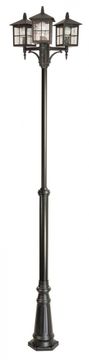 shumee Vrtna svetilka za park 280 cm 3xE27 črna IP43 SU-MA Venice OGMWN 3 KW