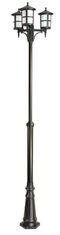 shumee Ulična svetilka za park 280 cm 3xE27 črna IP23 SU-MA OGMWN 3 TD