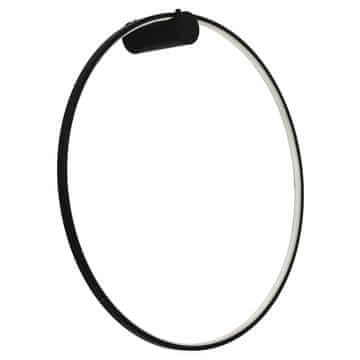 shumee Moderna črna navpična stenska svetilka v obliki obroča Ø90cm, LED spremenljiva barva 47W MIRROR Light Prestige
