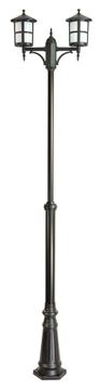 shumee Ulična svetilka za park 280 cm 2xE27 črna IP23 SU-MA OGMWN 2 TD