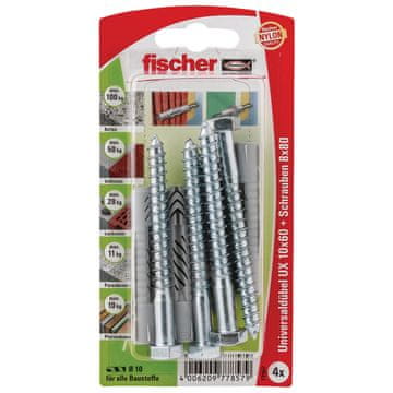 Fischer Univerzalni moznik z vijakom UX 10 x 60 SK
