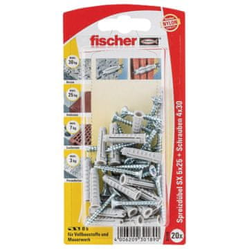 Fischer Razširitveni mozniki SX 8 x 40 z vijaki, 10 kosov.