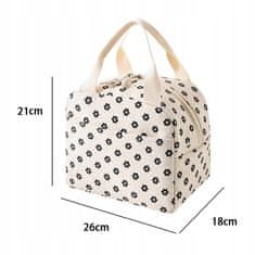 shumee ECARLA termo torba za piknik škatla za malico 26x21x18cm marjetice PJM45