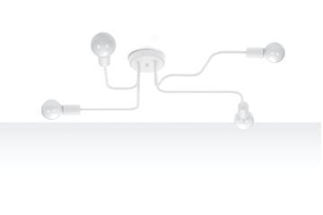 shumee Stropna svetilka s štirimi žarnicami, bela, VECTOR 4xE27 15W SL.1442 Sollux Lighting