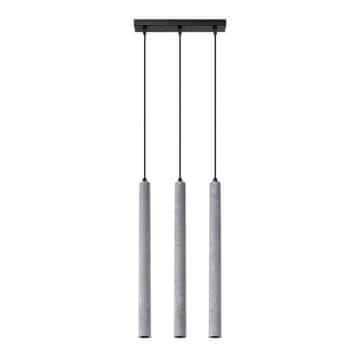 shumee Siva betonska cevasta viseča svetilka, trojna PASTELO 3xG9 8W SL.1272 Sollux Lighting
