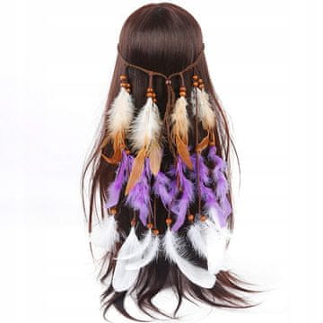 shumee INDIJSKI VIJOLIČNI Plume trak za lase A12