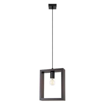 SOLLUX lighting Viseča svetilka z lesenim elementom, črna, ARIES, 1xE27, 15W, SL.1311, Sollux Lighting