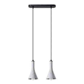 SOLLUX lighting Siva viseča svetilka z betonskim senčnikom, dvojna, REA 2xE14 10W SL.1224 Sollux Lighting