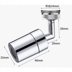 shumee KONICA PIPE IZ NERJAVEČEGA JEKLA, vrtljiva za 180 stopinj