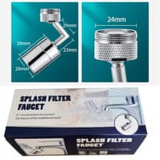 shumee KONICA PIPE IZ NERJAVEČEGA JEKLA, vrtljiva za 180 stopinj